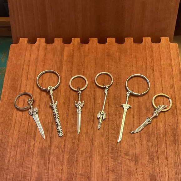 Other - Lot of 6 handmade sword keychains